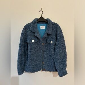 Snifini dusty blue furry jacket - XS